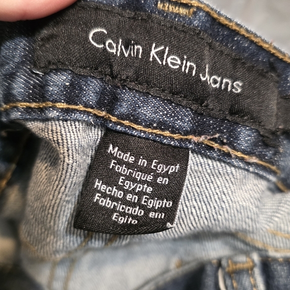 Calvin Klein Jeans Dark Wash Flare Leg Denim Size 8 Y2K - Picture 6 of 7
